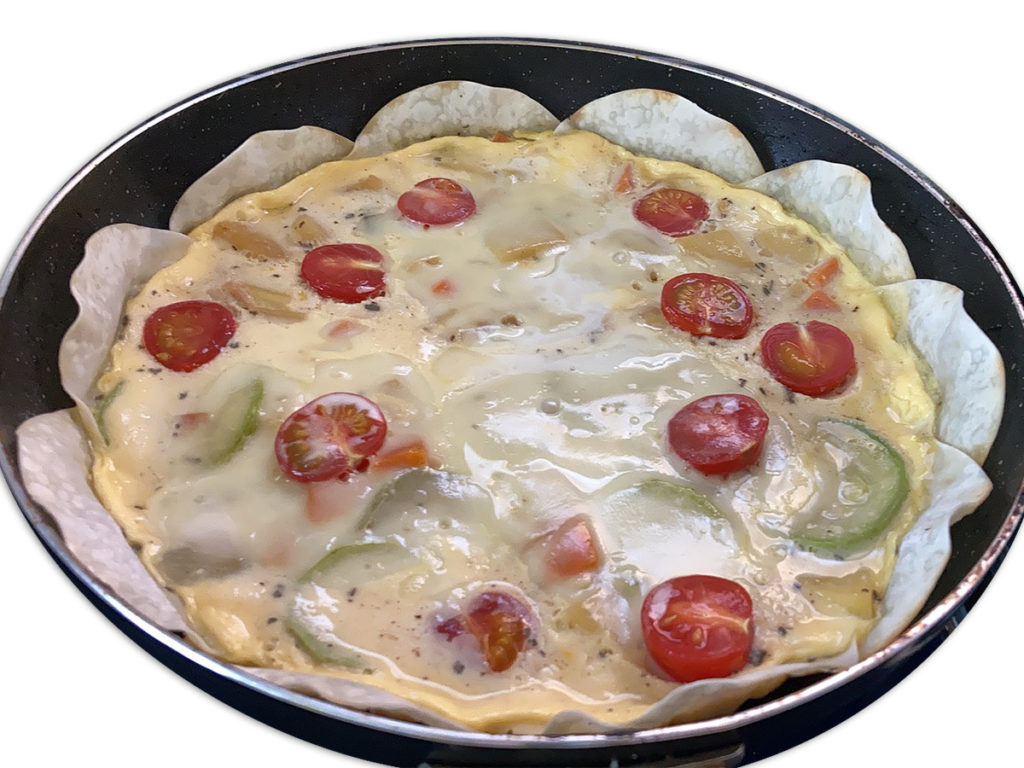 餃子の皮のキッシュ